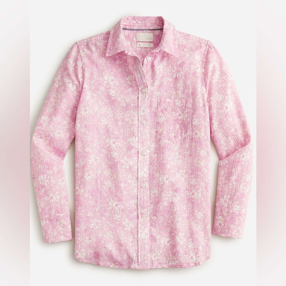Women’s J.Crew Floral Top Shirt Blouse Button Down New NWT